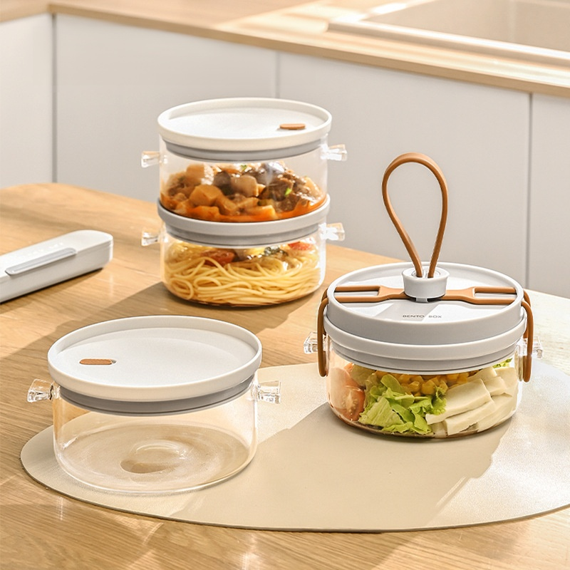 Portable student glass lunchbox