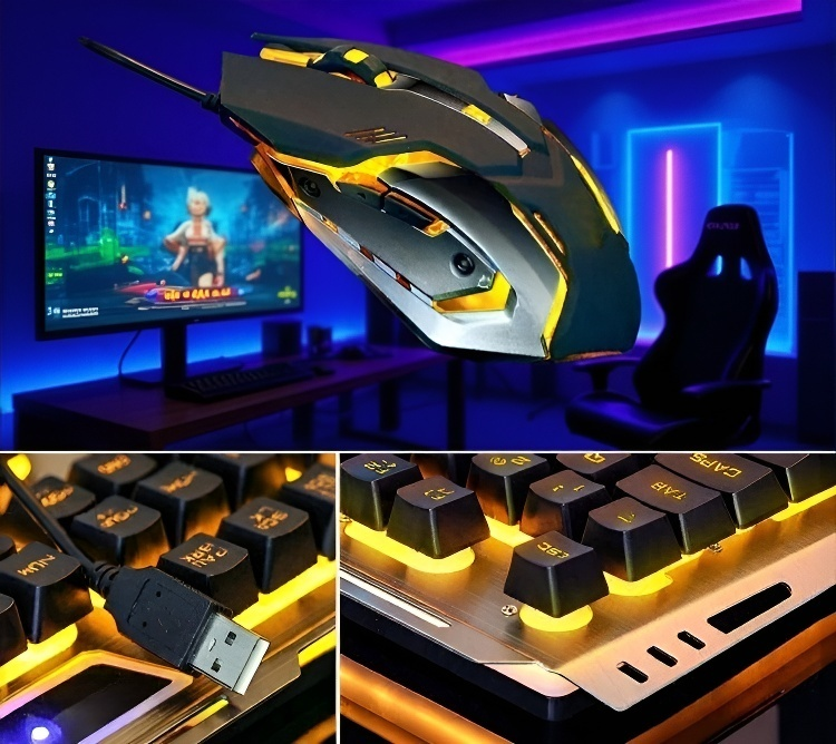 Souris gaming ergonomique à haute précision