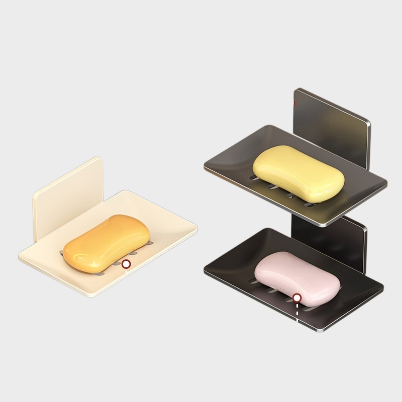 免打孔肥皂盒衛浴皂碟瀝水架子浴室香皂置物架架牆上壁掛家用架