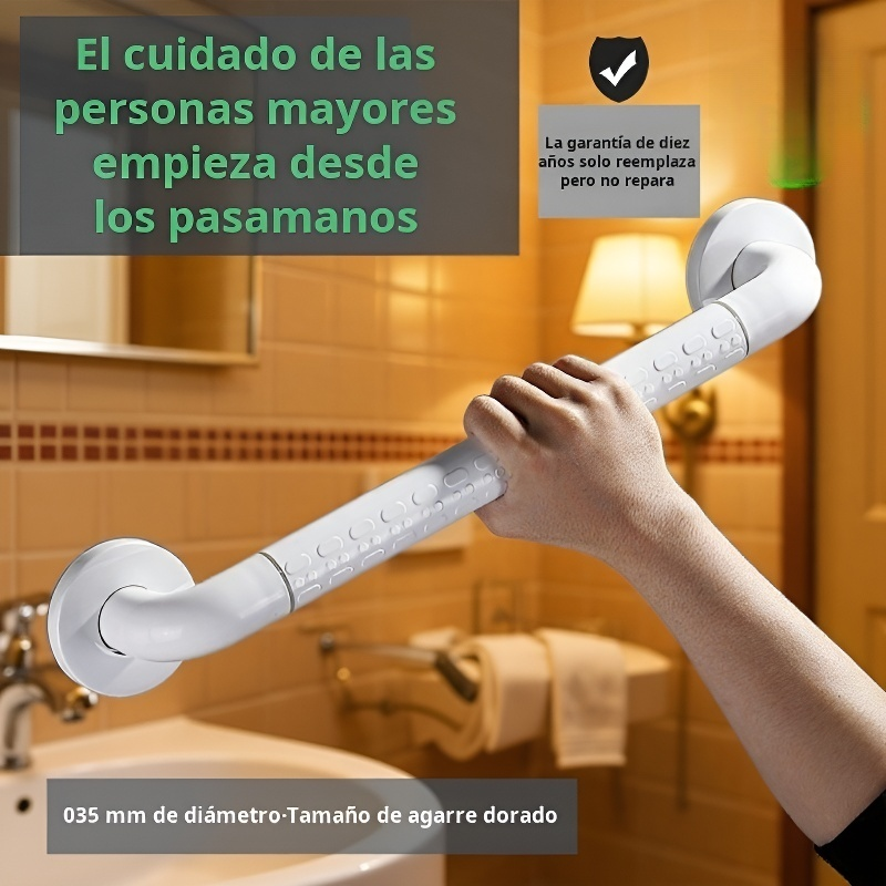 Barra de seguridad anticaídas para ancianos, agarradera para baño y aseo
