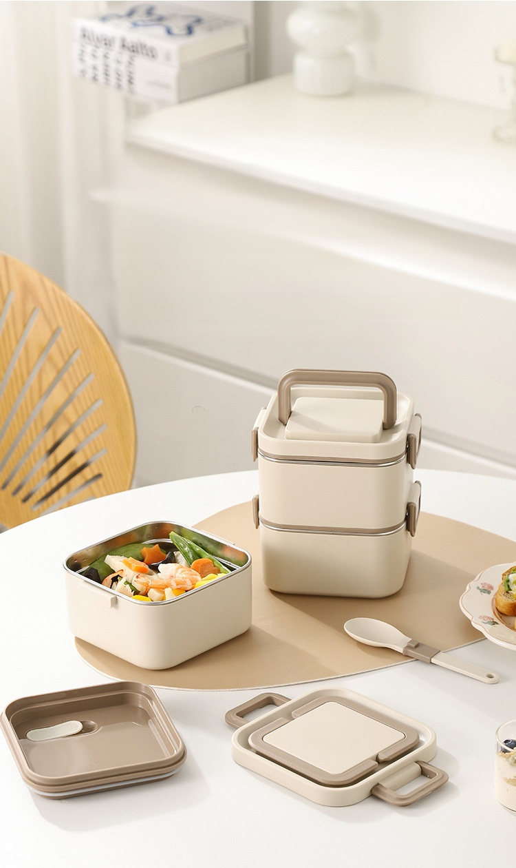 스테인리스 스틸 도시락 상자 전체 모습