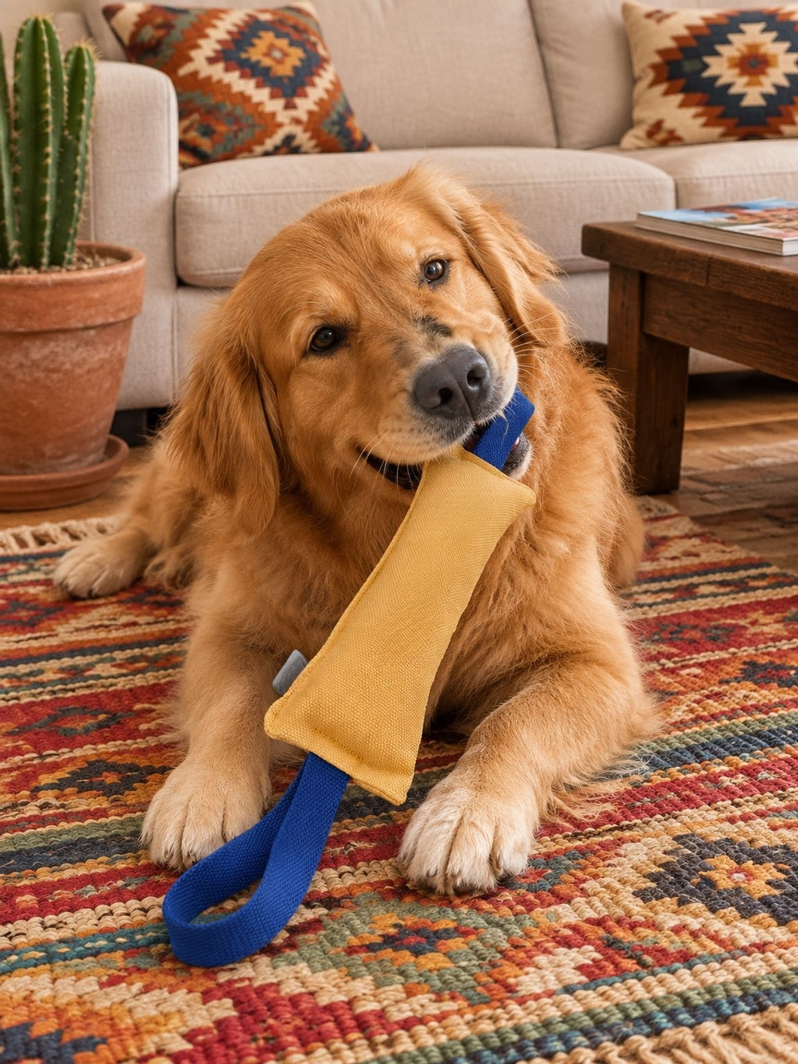 Juguete de tira y afloja resistente para mascotas, interactivo y antiaburrimiento