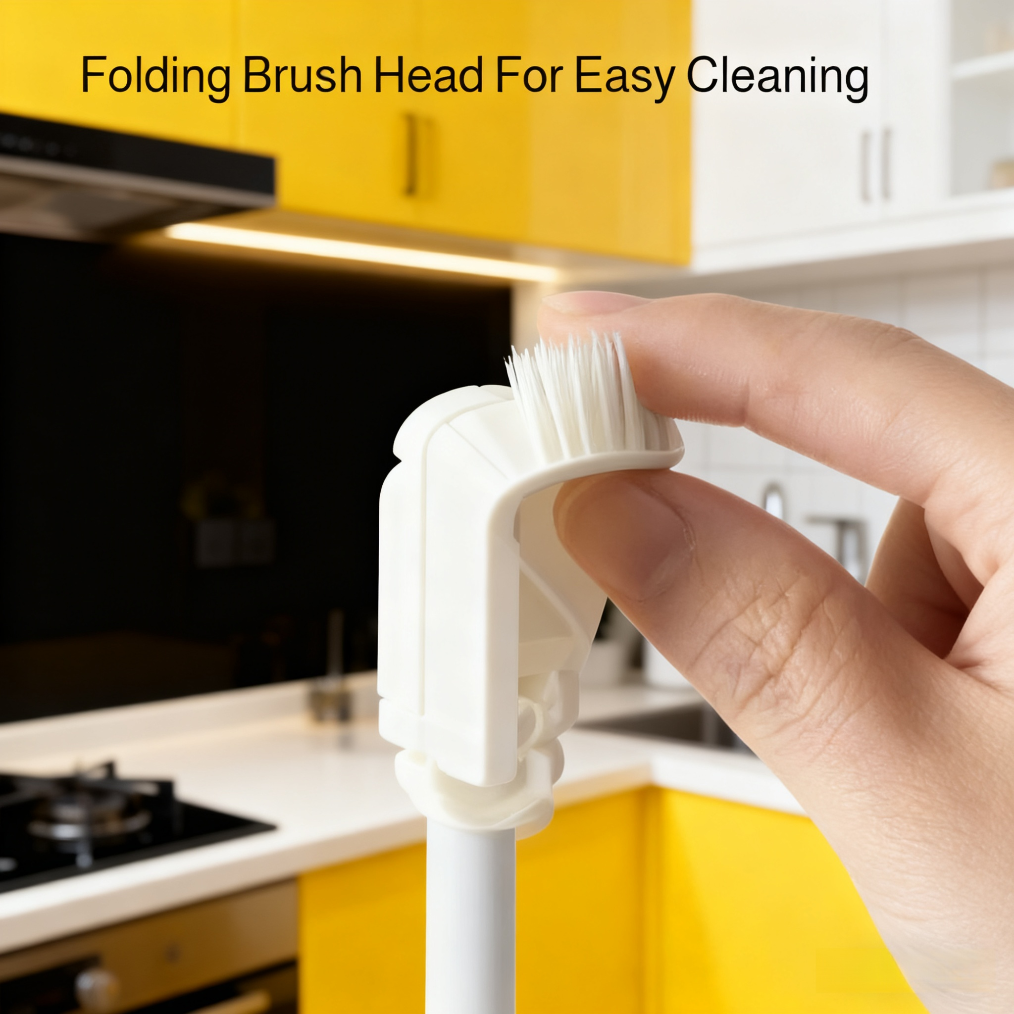 Portable silicone cup brush folded for travel use