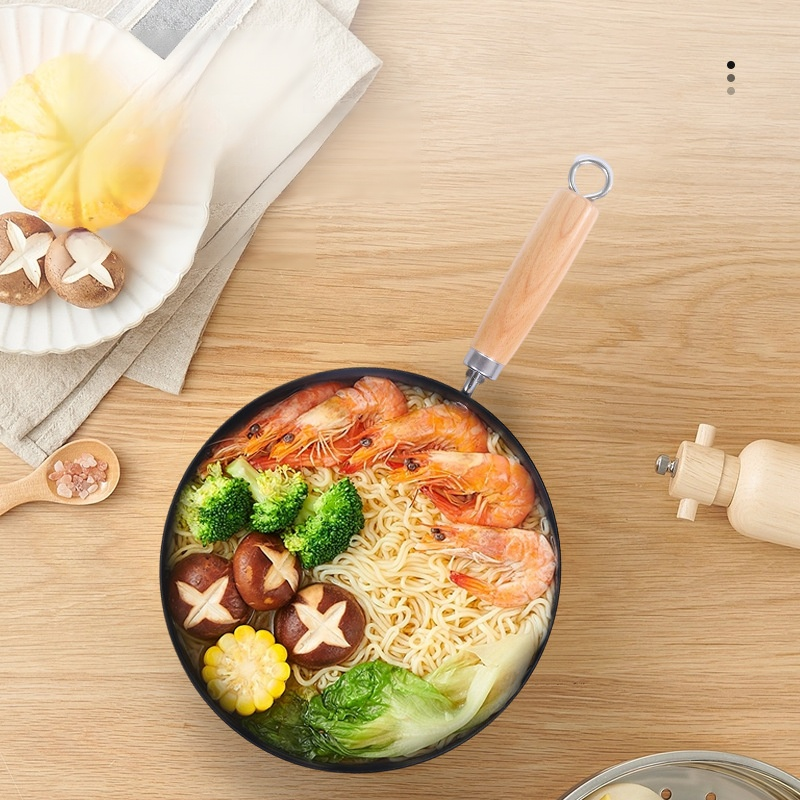 One person eating Japanese style uncoated non stick pan