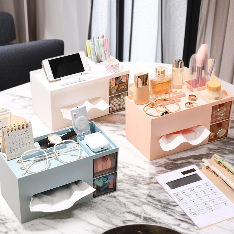 plastic storage box for living room desktop