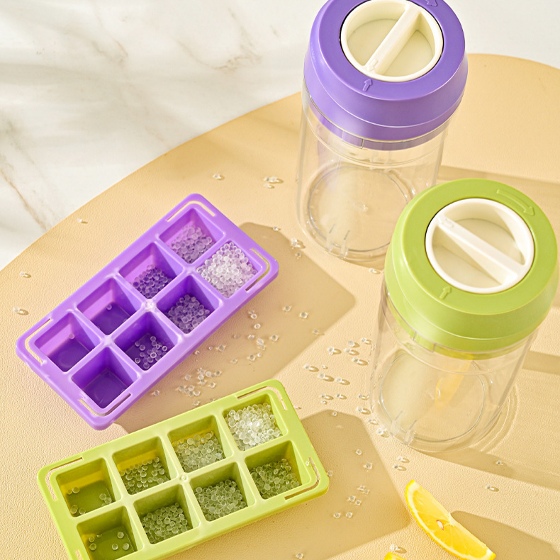  大容量回転式アイスカップ製氷器 携帯便利なアイストレー