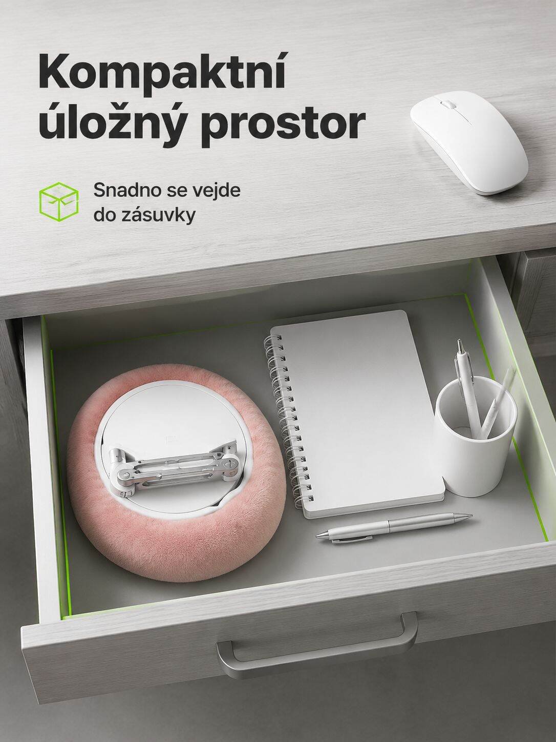 Ergonomický úhel pro čtení nebo videohovory