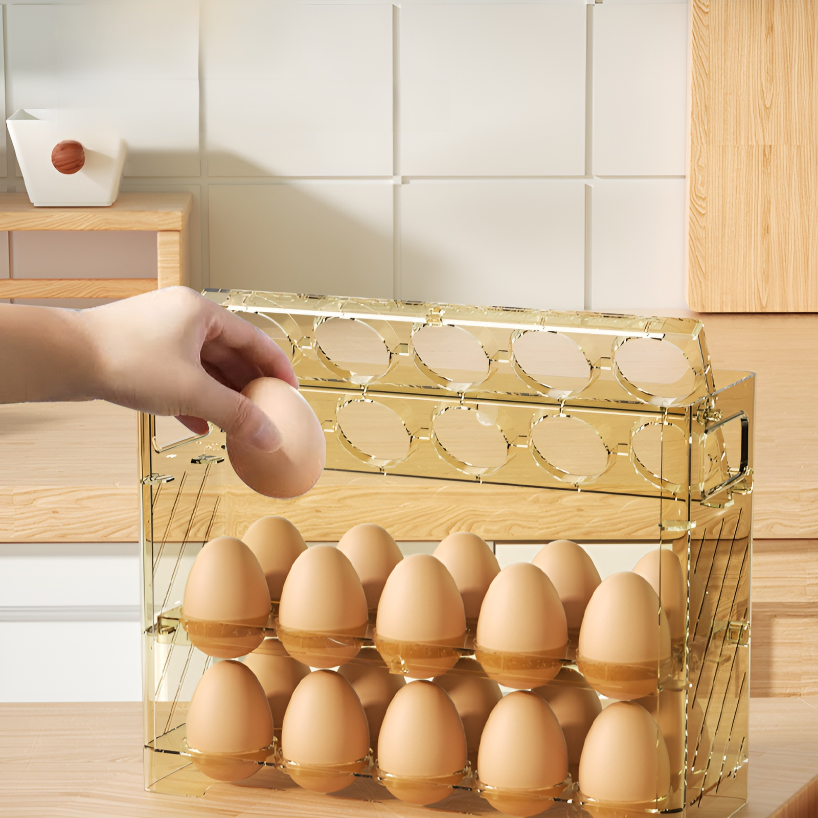 Layered Egg Tray for Fridge