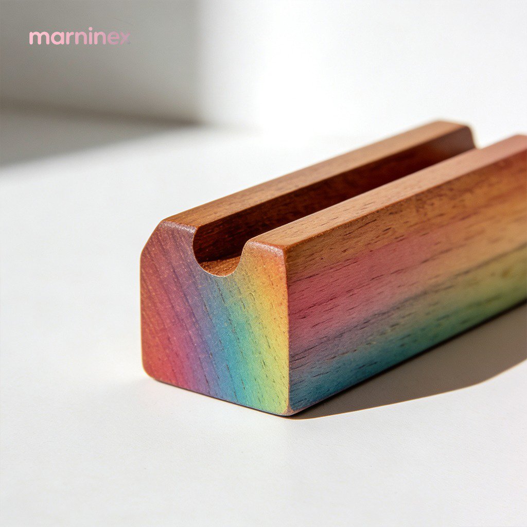 Organizador de cables elegante para escritorios de madera