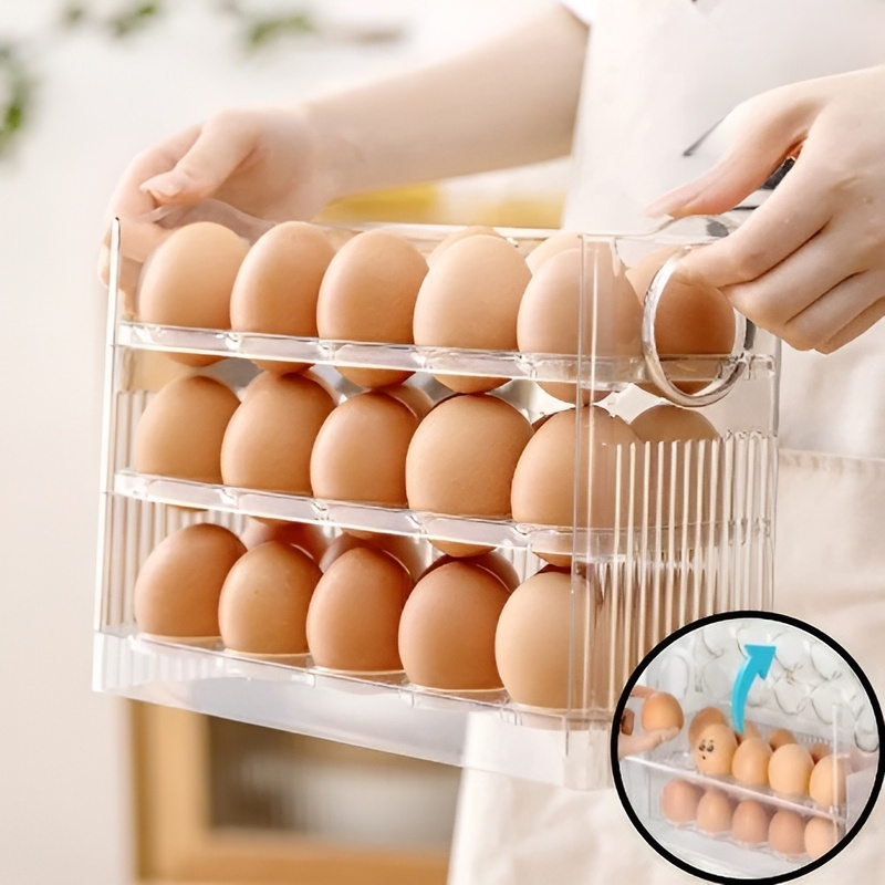 Mehrlagiger faltbarer Eierbehälter praktische Eierbox zur Aufbewahrung
