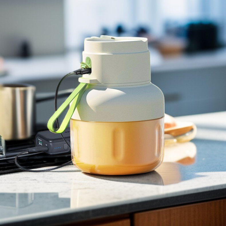 [Ton-Ton Cup] Cubo para jugo, taza para jugo portátil de gran capacidad de 12 hojas, exprimidor de f