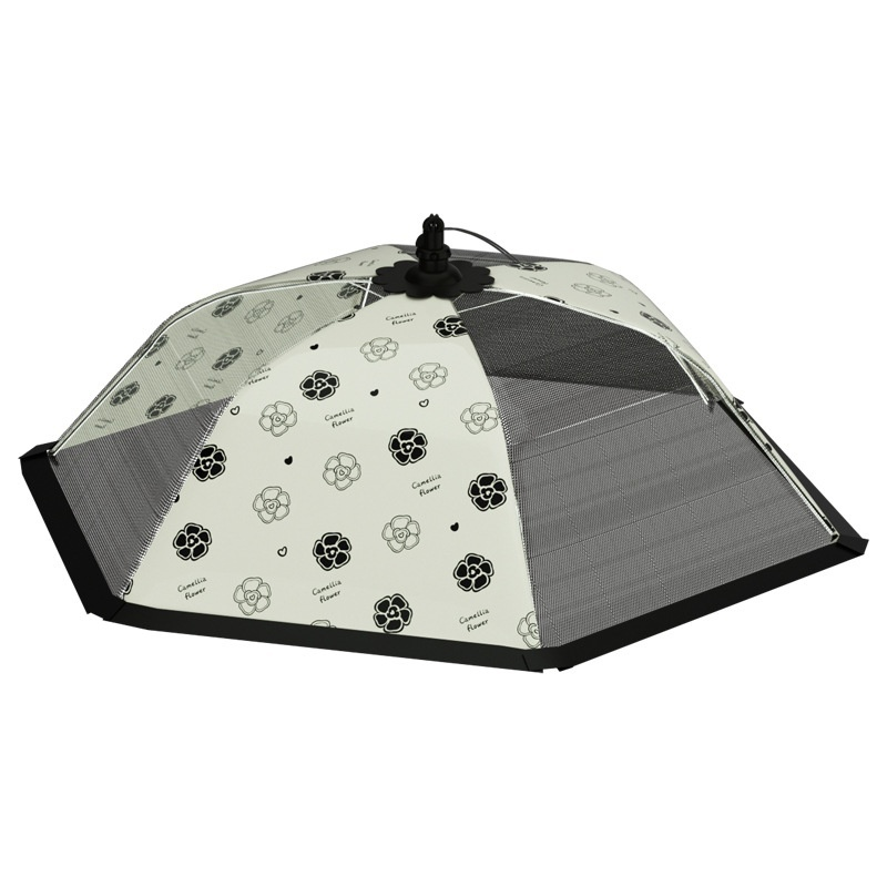 ฝาครอบอาหารแบบพับได้ ระบายอากาศได้ดี ป้องกันฝุ่น