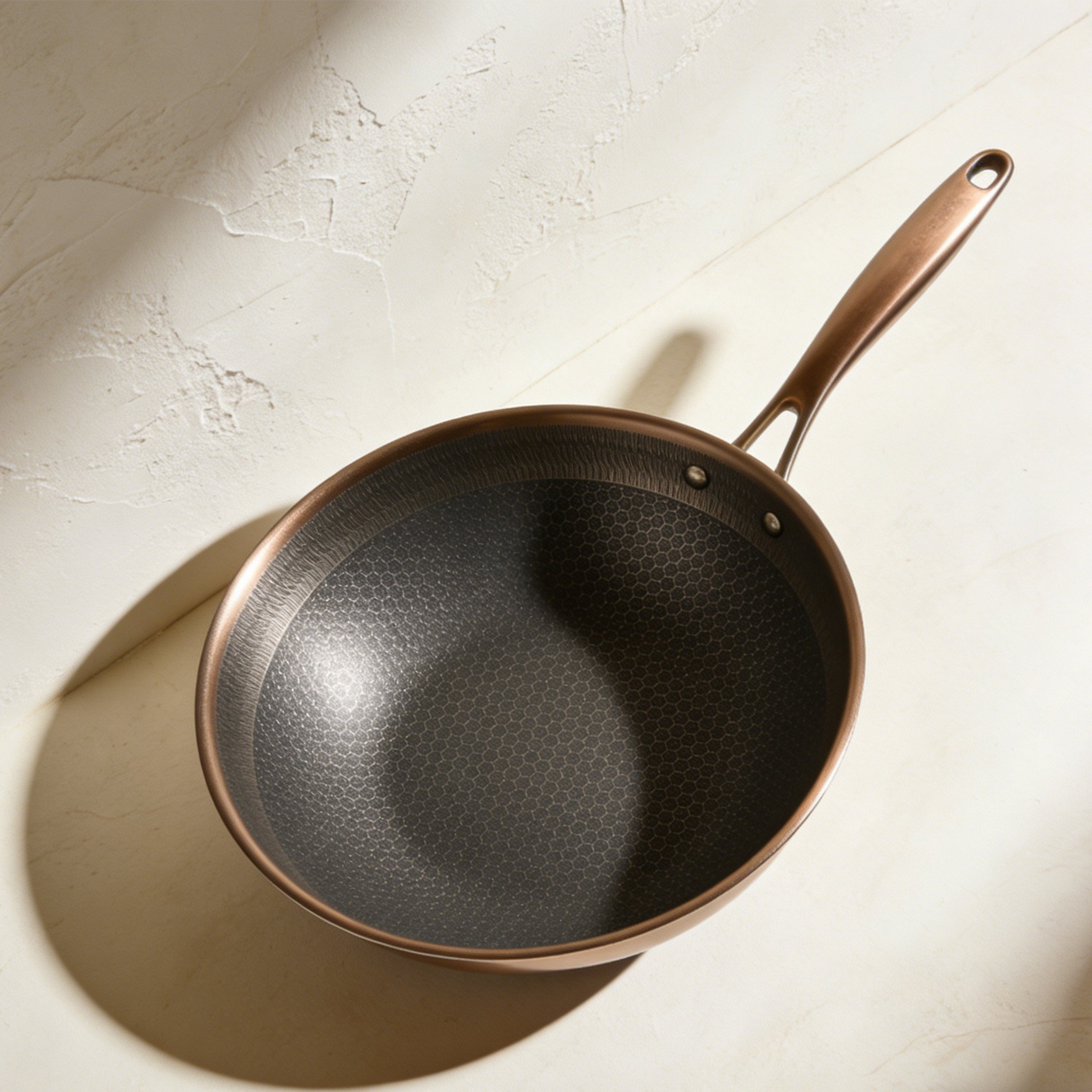 Non-stick Flat Bottom Wok with ergonomic handle