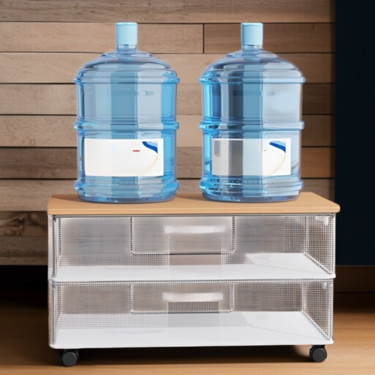 Flat, moisture-proof, large-capacity under-bed storage box with wheels; suitable for organizing clot