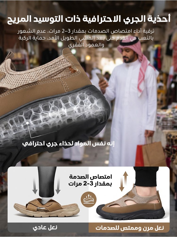 صندل كاجوال خفيف الوزن بنعل سميك للرجال