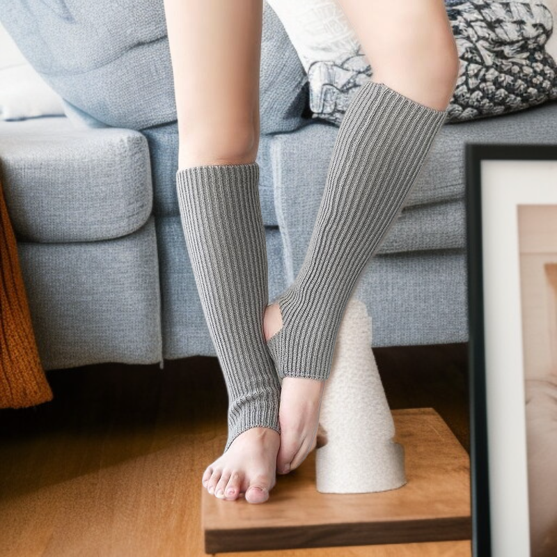 성인용 니트 보온 스타킹 요가 댄스 발레 레그워머