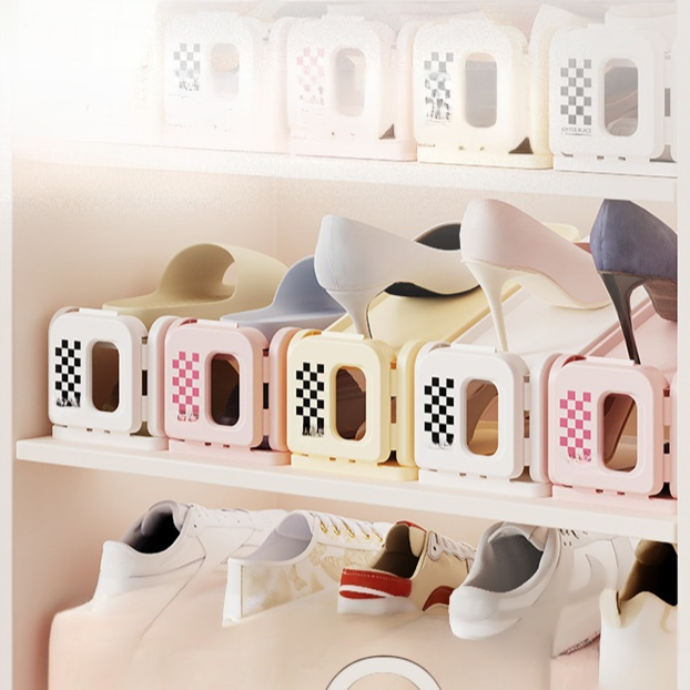 鞋架三檔可調式收納雙層鞋托鞋櫃整理