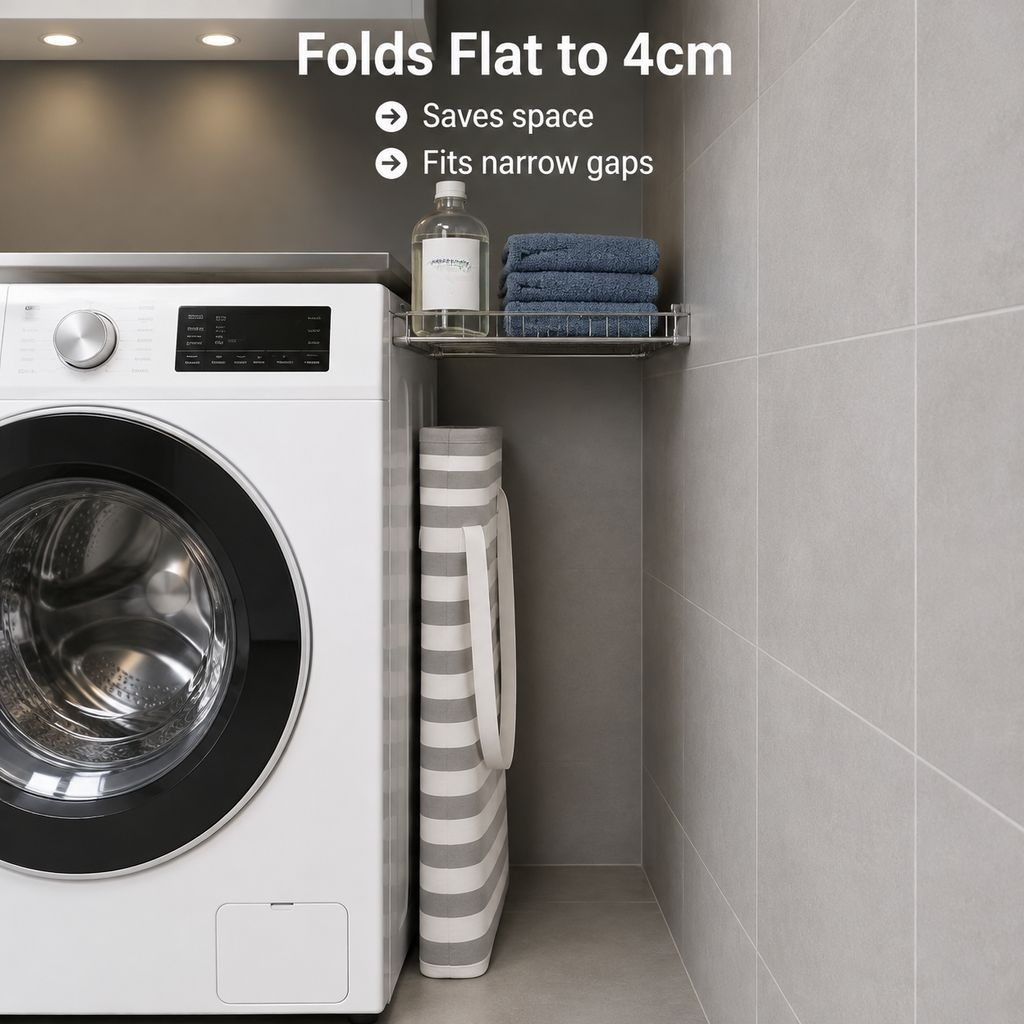 Large Foldable Laundry Basket with Handles