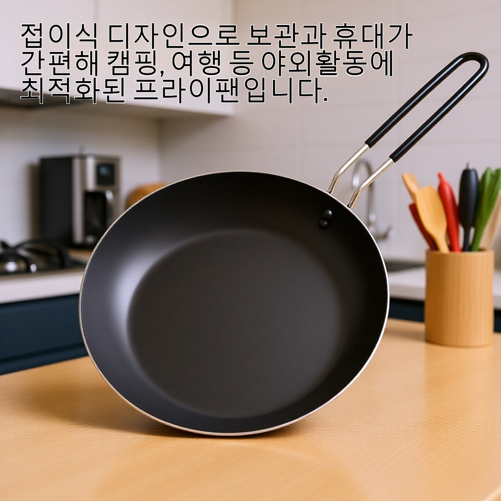접이식 휴대용 논스틱 프라이팬