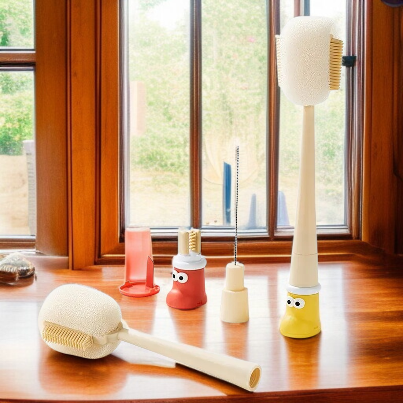 오인원 긴 손잡이 젖병 청소 스펀지 브러쉬 가정용 청소 다용도 컵솔 텀블러 뚜껑 브러쉬