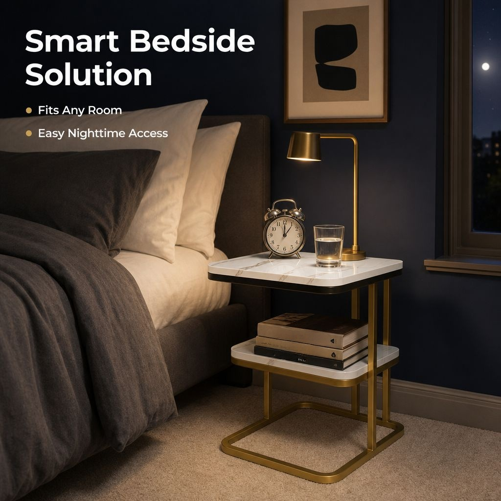 Modern Simple Portable Small Square Table Sofa Side Coffee Tea Table