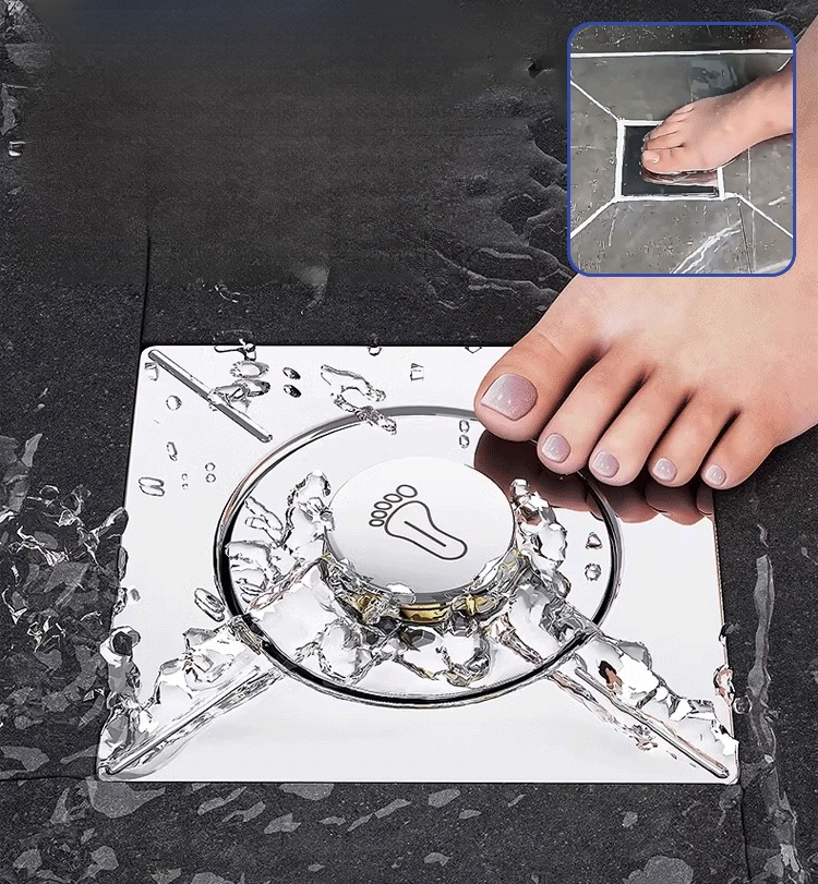 Fußbetätigter, vollständig aus Kupfer gefertigter Pop-up-Ablaufkern