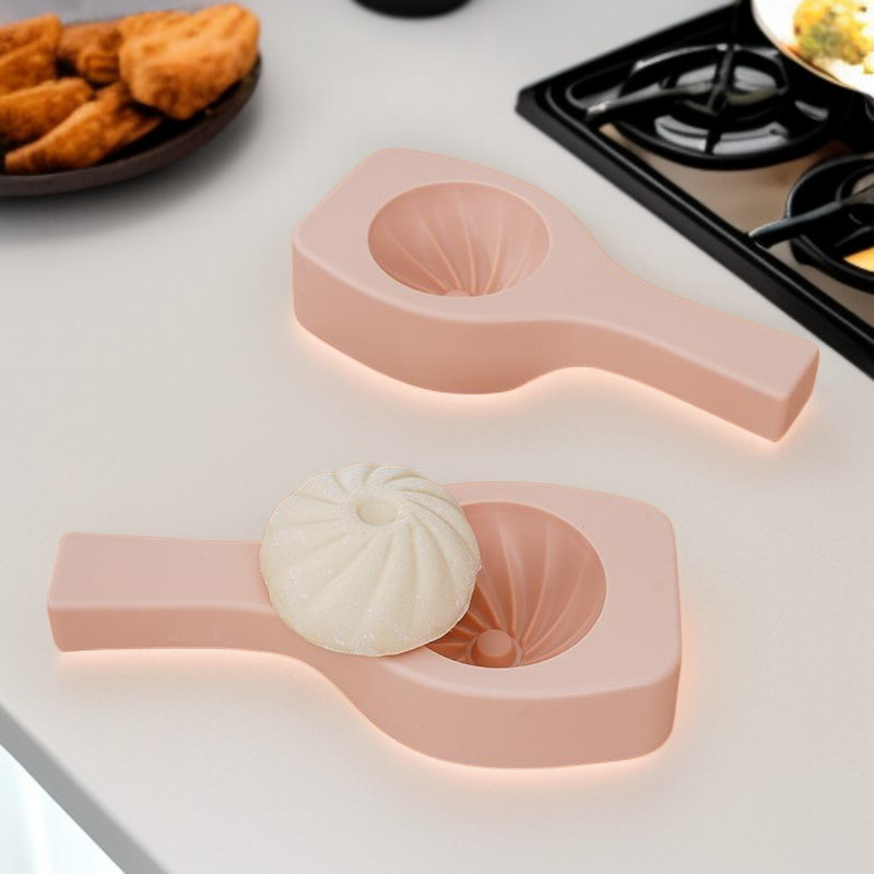 قالب يدوي لصنع خبز البخار، قالب منزلي بنقوش للخبز على البخار