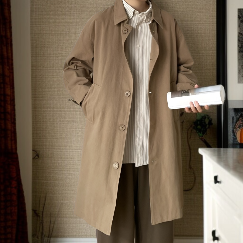 봄가을 긴팔 루즈핏 캐주얼 셔츠 스트라이프 코트 카고 셔츠