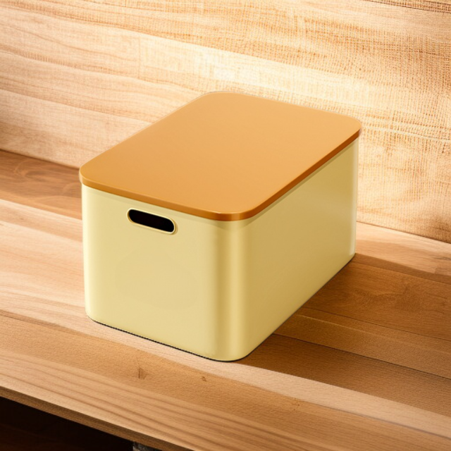 صندوق تخزين مستطيل متعدد الوظائف بغطاء