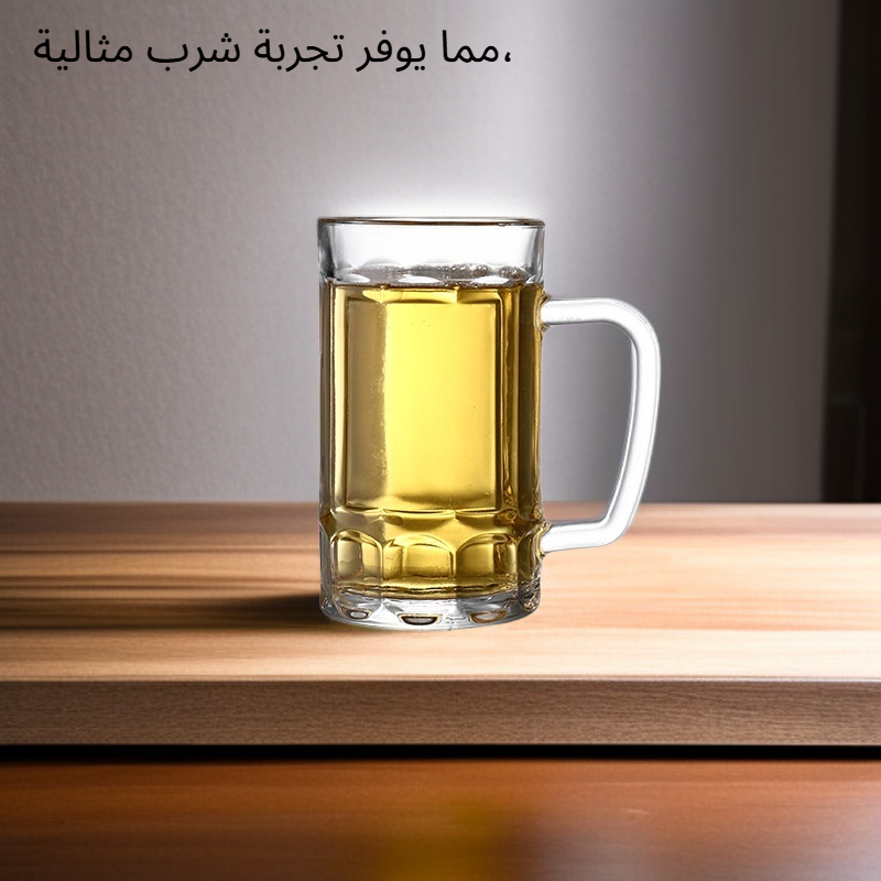 كوب بيرة سميك شفاف مخصص لشرب البيرة