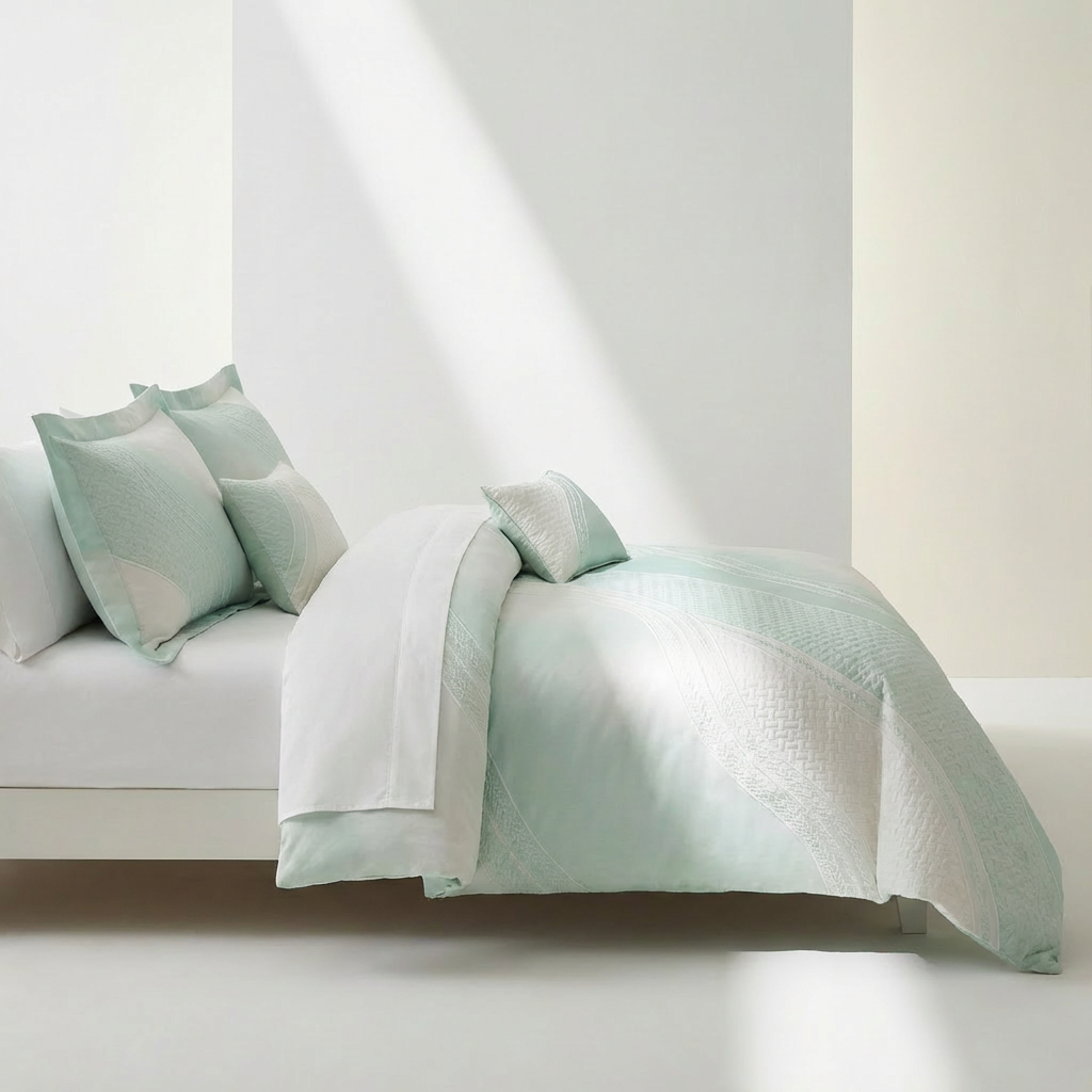 Juego de cama de cuatro piezas estilo minimalista