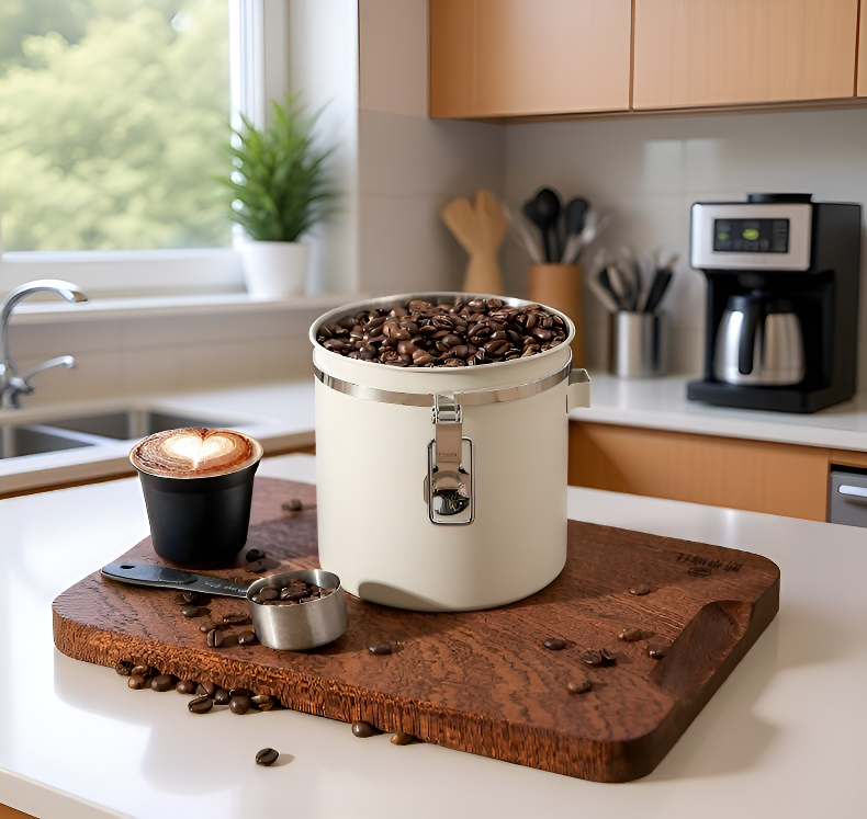大容量のコーヒー豆保存容器
