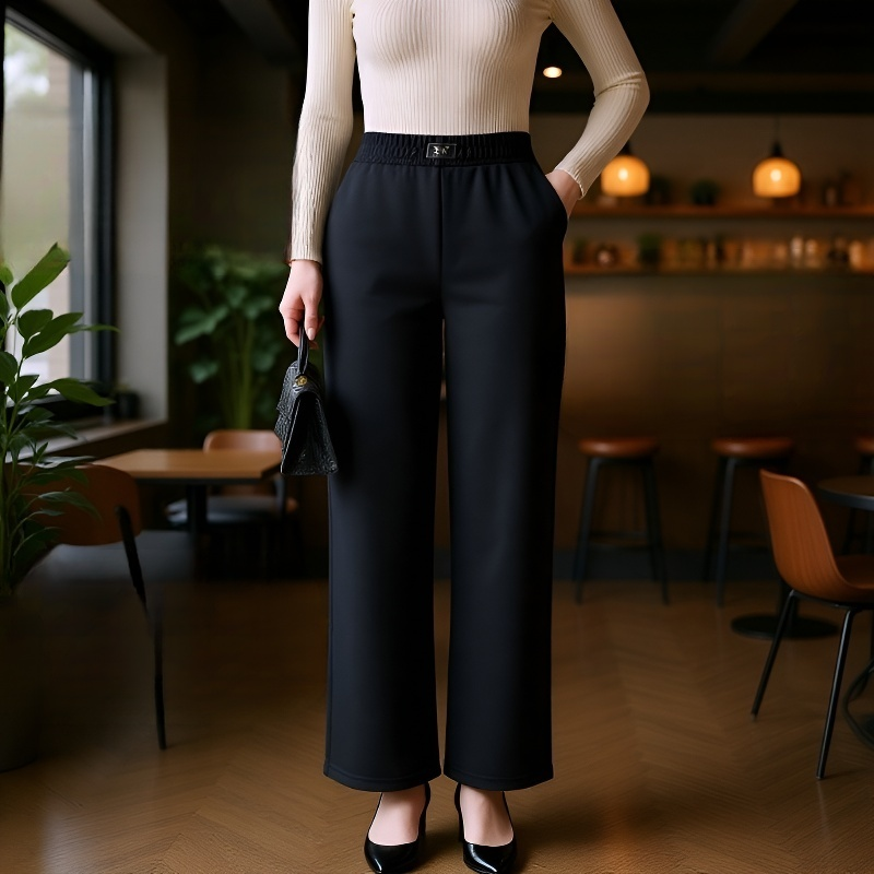 트렌디한 와이드핏 여성 캐주얼 바지