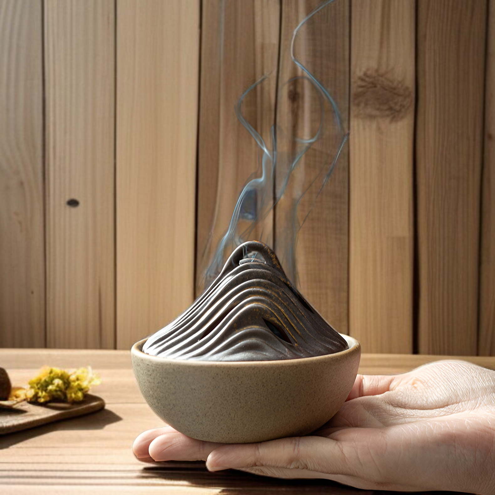 สร้างสรรค์ภูเขาเซรามิกกระถางธูป