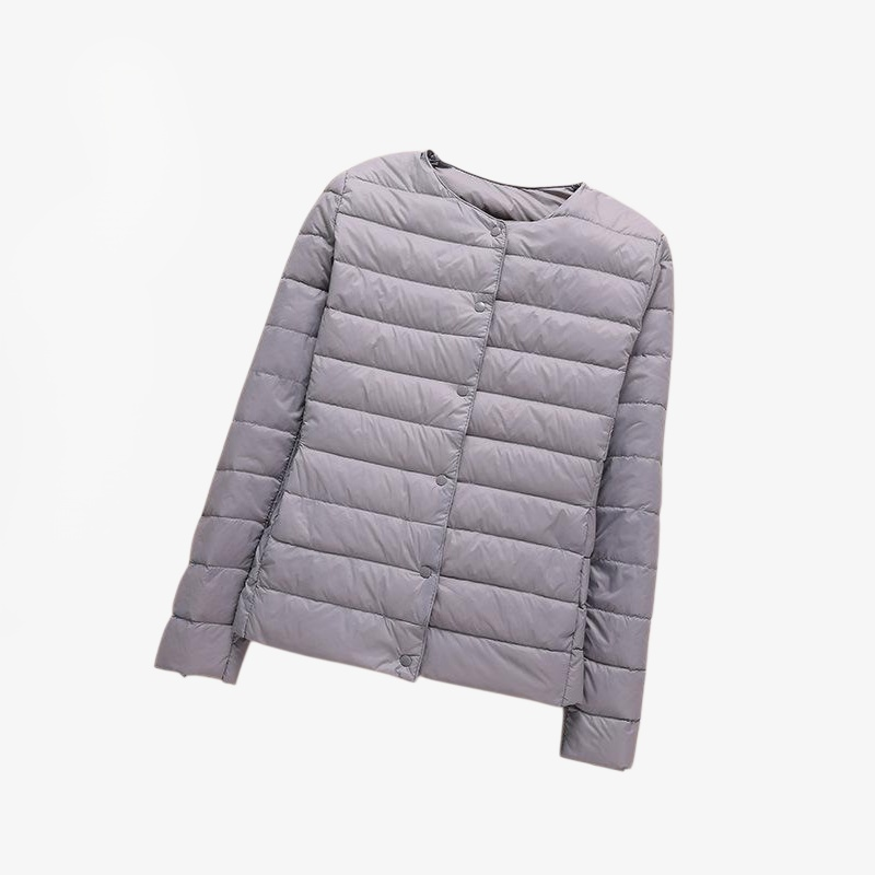 여성복 패딩 슬림형 쇼트 코트 슬림 라운드 패딩