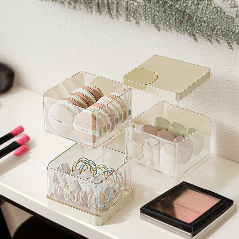 卓上マルチ回転収納シェルフ エアクッション専用防塵収納ボックス