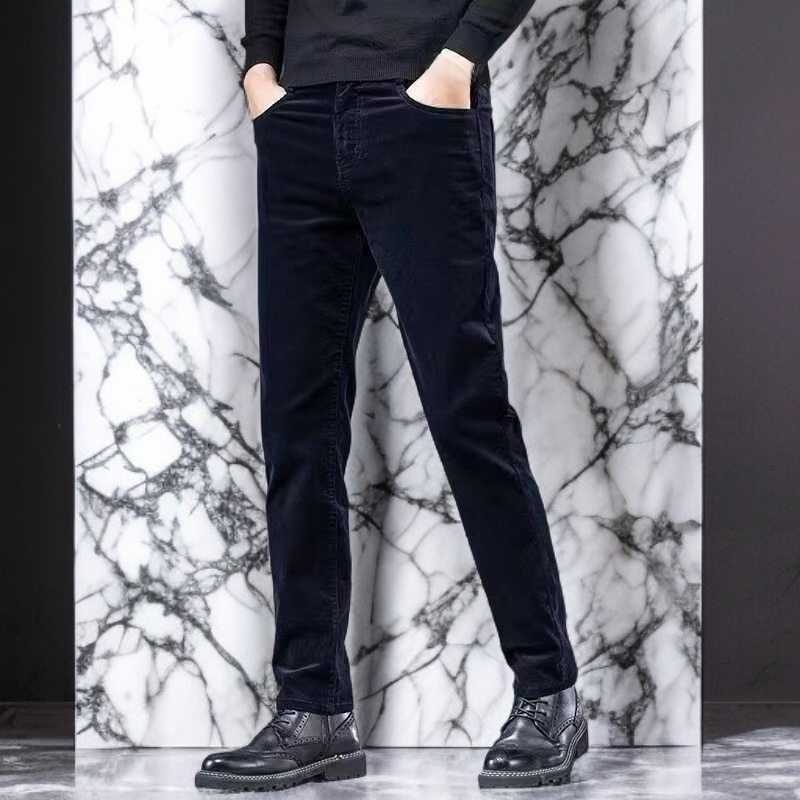 メンズ ビジネス フリース裏地 カジュアル コーデュロイ パンツ