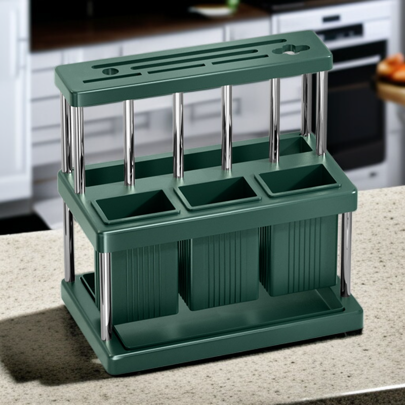 스테인리스 수저 젓가락 칼꽂이 일체형 수납장