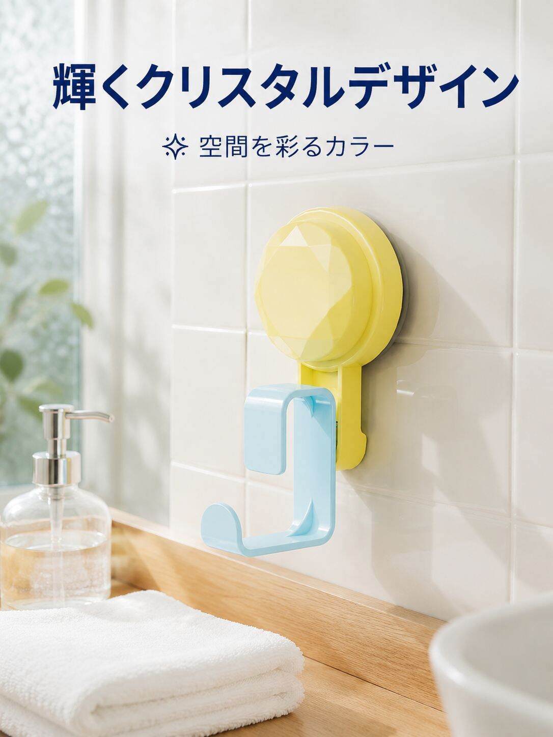穴あけ不要の洗面器収納ラック