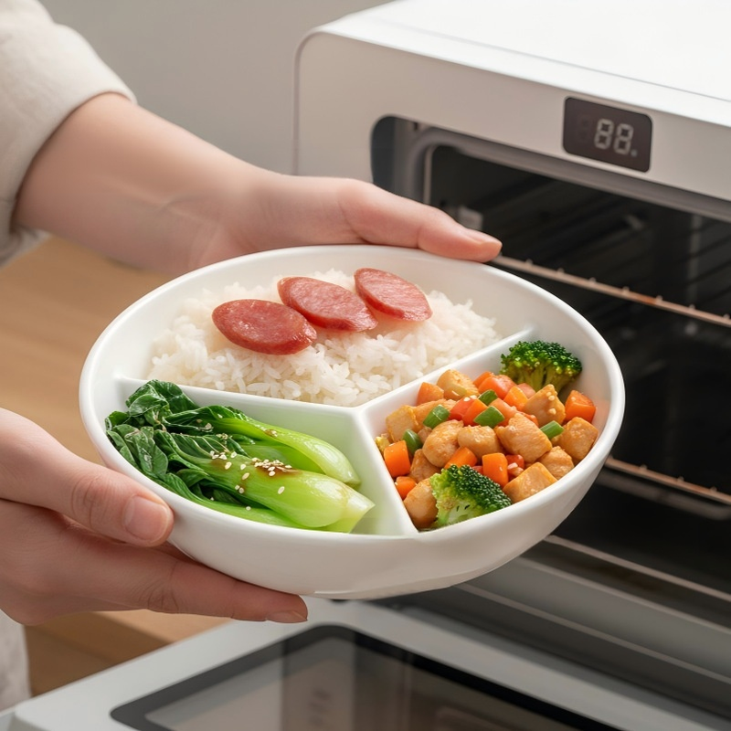 도자기 도자기 3분 칸 찜판 한솥 찜