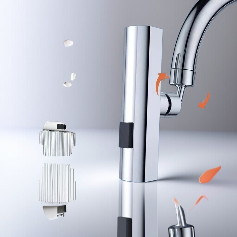 유니버셜 로터리 노즐 가압폭포는 물이 튀지 않도록 한다 주방 수도꼭지 연장기 익스텐션 워터 부리 샤워 세트