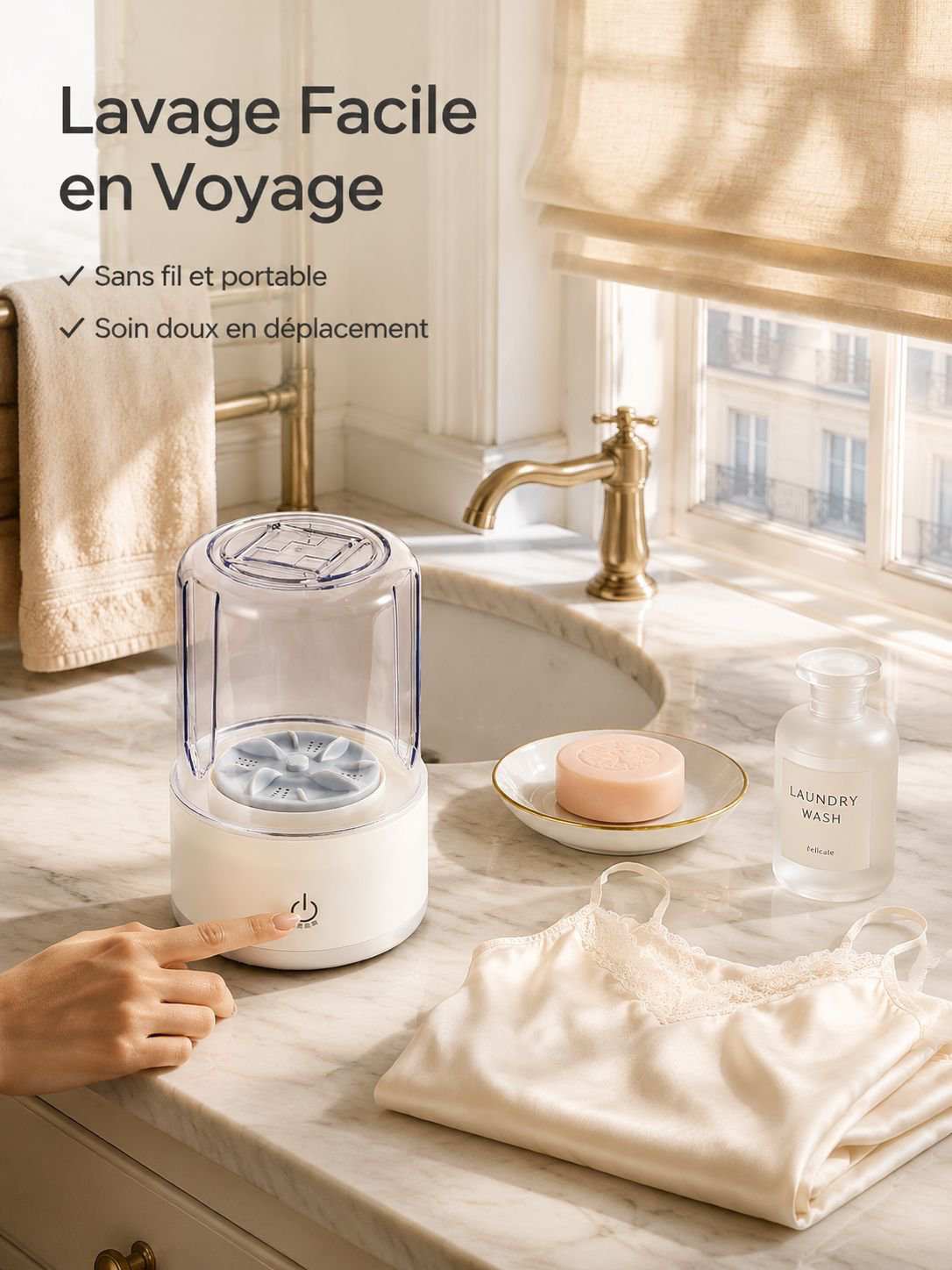 Lave-linge portable rechargeable pour sous-vêtements