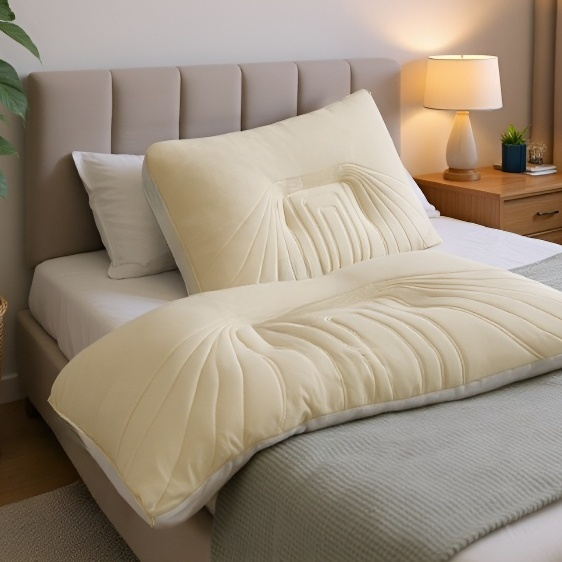 아이스 커버가 적용된 쿨라텍스 베개