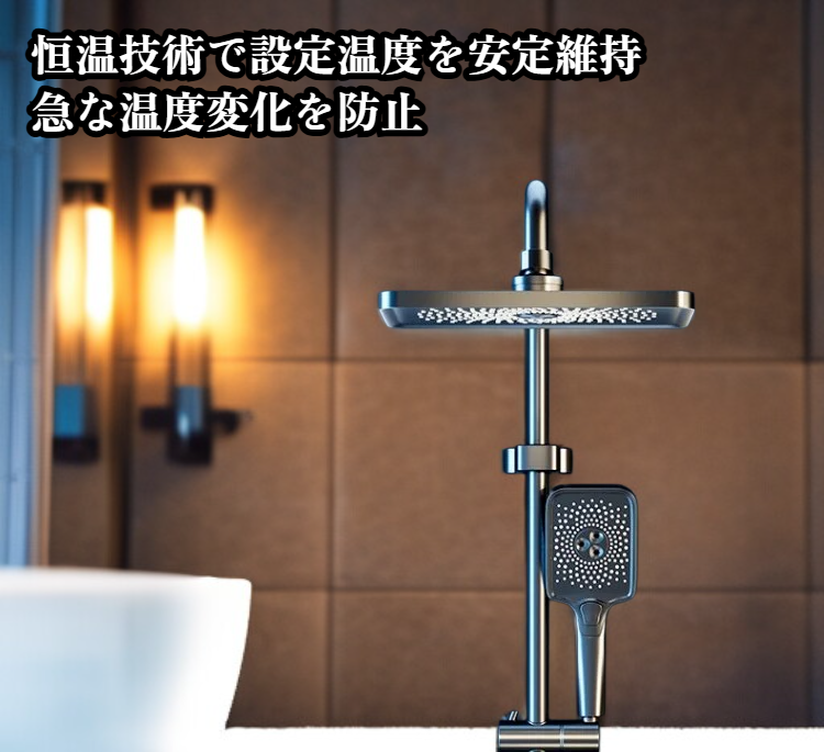 スマート加圧定温シャワーセット本体の全体画像