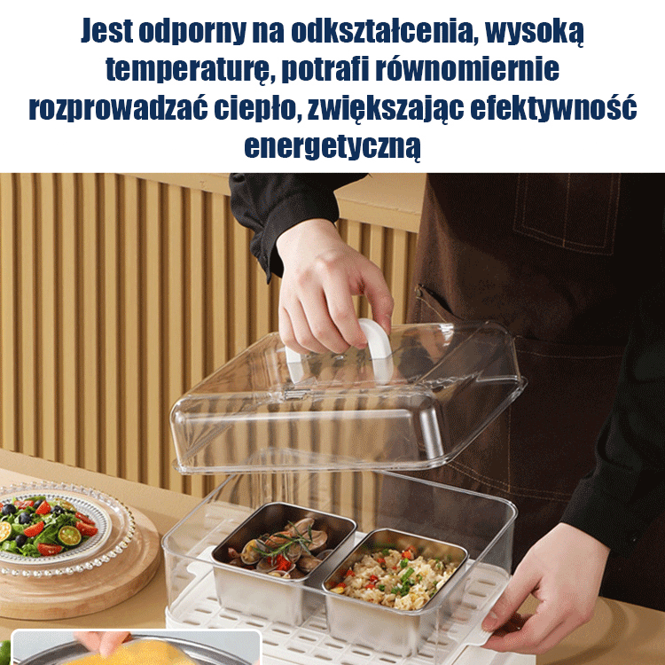 Pojemnik ze stali nierdzewnej z hermetycznym zamknięciem