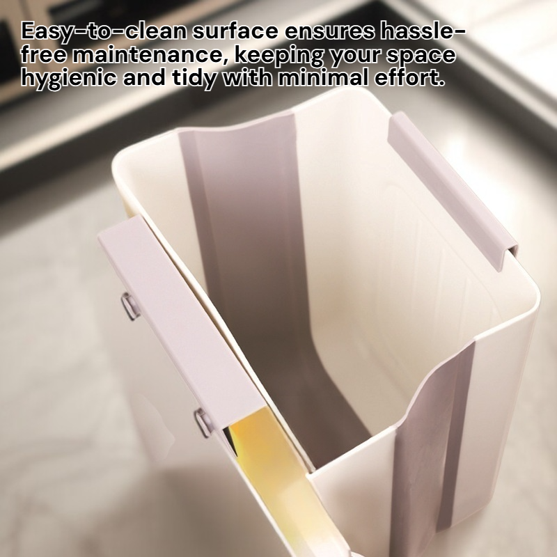 Foldable Storage Cabinet Hanging Garbage Can for Large Capacity Use