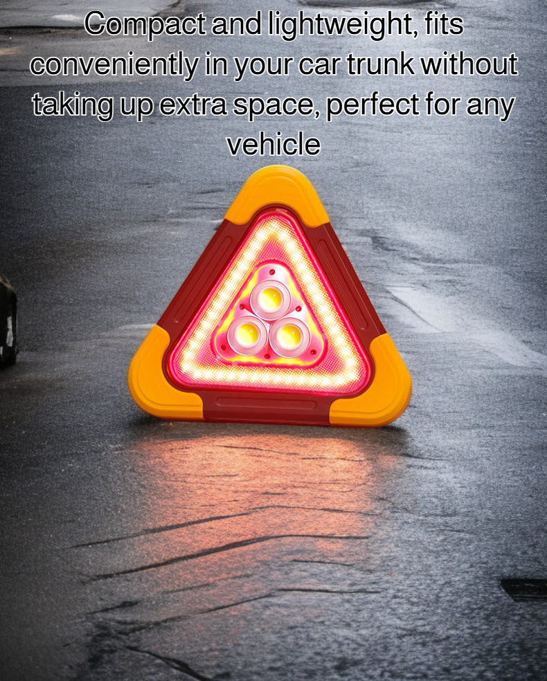 Foldable emergency triangle reflector for vehicles