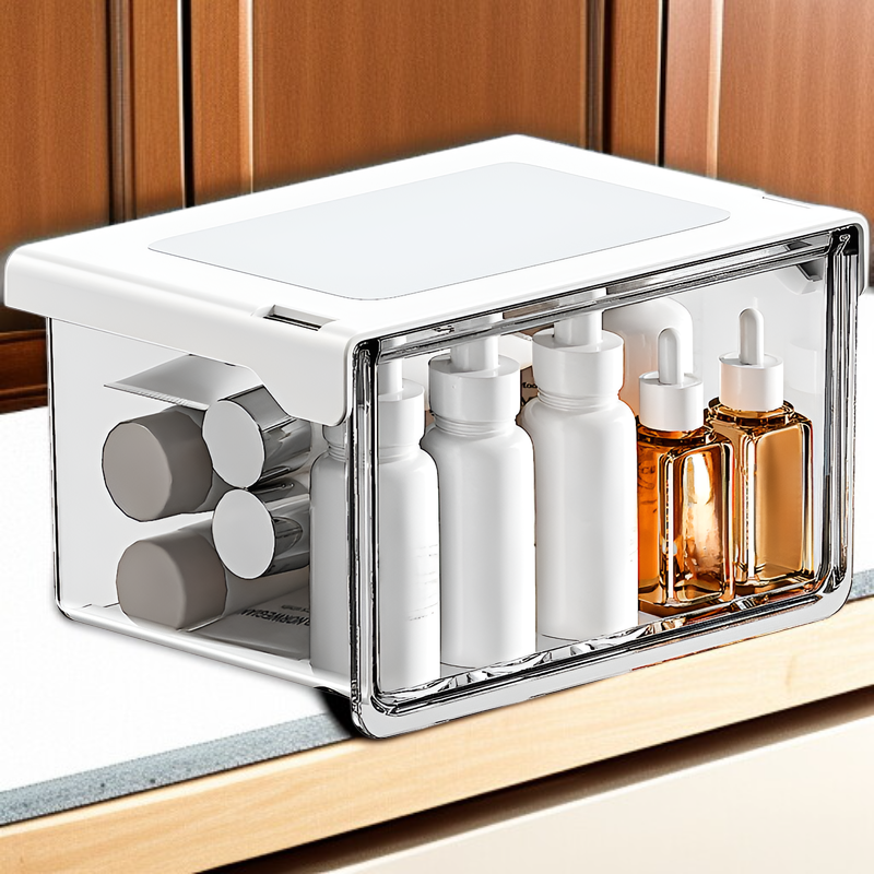33° Inclined Drawer Transparent Waterproof Under-Desk Storage Box