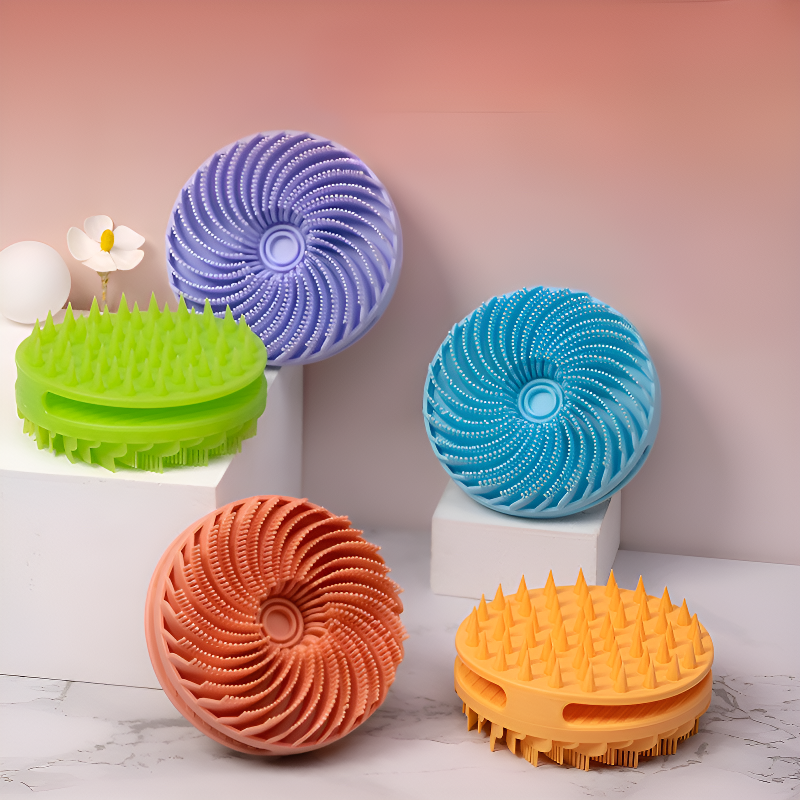 雙面矽膠清潔洗澡刷