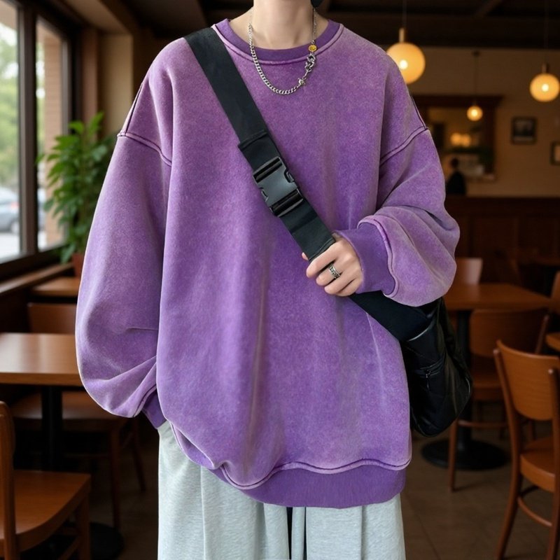 Batik Rundhals Sweatshirt für Herren im Vintage-Look